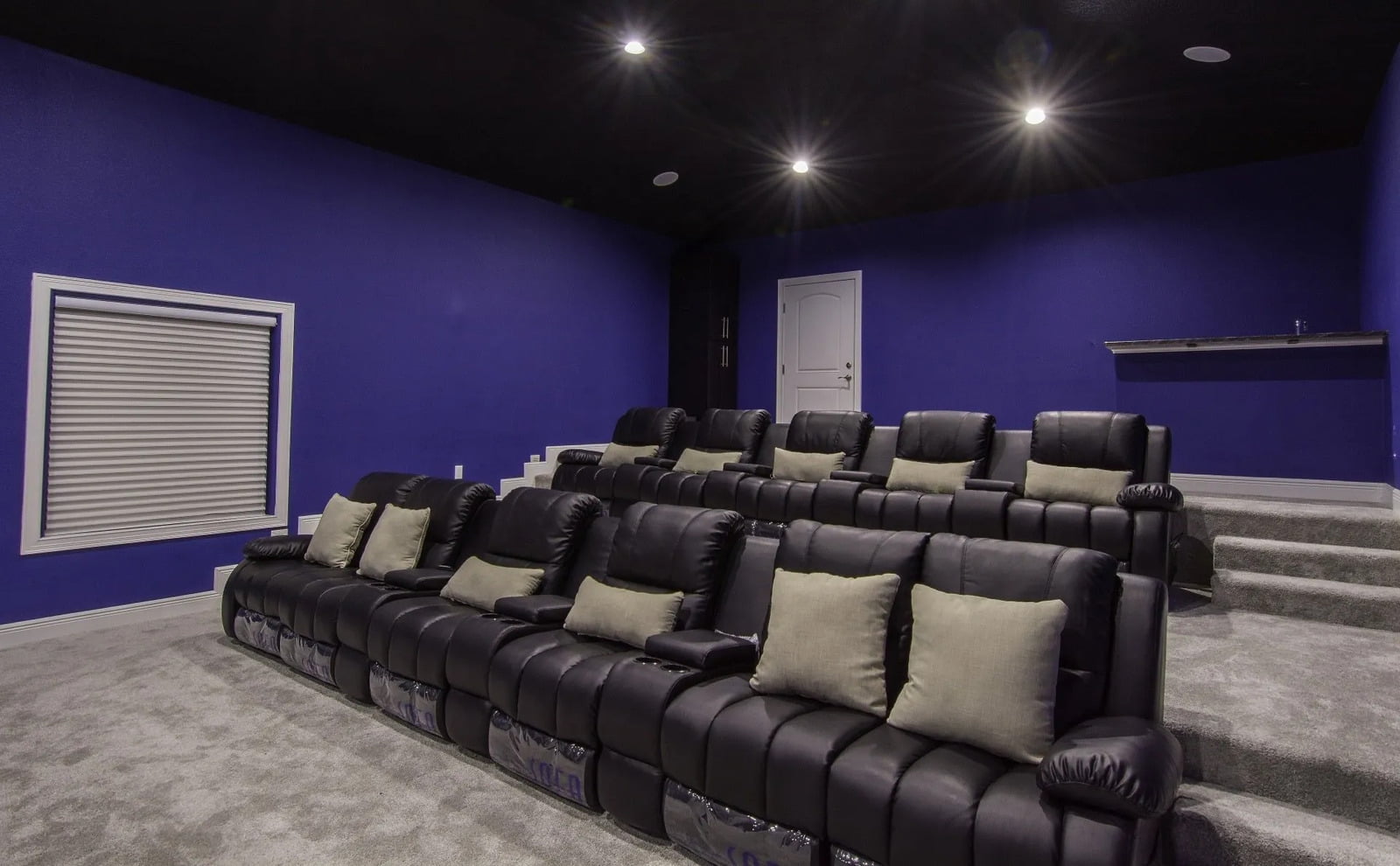 Movie theater in a new home in Massachusetts